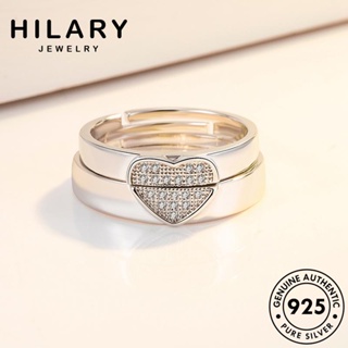 HILARY JEWELRY ความรักเวอร์ชั่นเกาหลี คู่รัก มอยส์ซาไนท์ไดมอนด์ แหวน แท้ เครื่องประดับ Silver เงิน เกาหลี 925 เครื่องประดับ แฟชั่น ต้นฉบับ R100