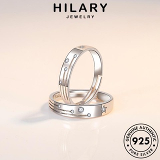 HILARY JEWELRY แฟชั่น ดาวตกแฟชั่น 925 เครื่องประดับ เครื่องประดับ เกาหลี คู่รัก แหวน ต้นฉบับ แท้ เงิน Silver R101