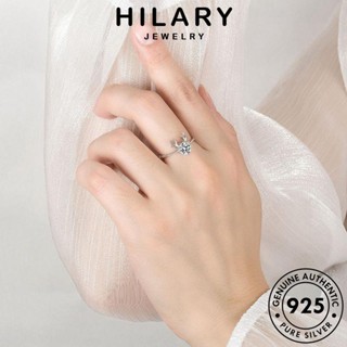 HILARY JEWELRY 925 มอยส์ซาไนท์ไดมอนด์ แฟชั่น เครื่องประดับ ผู้หญิง เกาหลี เครื่องประดับ แท้ แหวน เขากวางบุคลิกภาพ ต้นฉบับ เงิน Silver R133