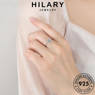 HILARY JEWELRY เครื่องประดับ 925 เครื่องประดับ Silver เกาหลี ตาแฟชั่น แท้ มอยส์ซาไนท์ไดมอนด์ เงิน แฟชั่น ผู้หญิง แหวน ต้นฉบับ R137