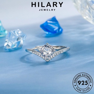 HILARY JEWELRY เกาหลี เครื่องประดับ ต้นฉบับ เครื่องประดับ Silver 925 มงกุฎแฟชั่น แฟชั่น แหวน เงิน ผู้หญิง มอยส์ซาไนท์ไดมอนด์ แท้ R142