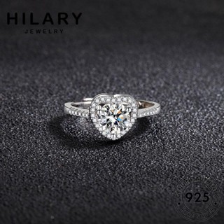 HILARY JEWELRY เครื่องประดับ หัวใจกลวง เงิน เครื่องประดับ Silver มอยส์ซาไนท์ไดมอนด์ แหวน 925 ผู้หญิง แฟชั่น แท้ ต้นฉบับ เกาหลี R122