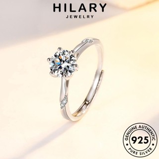 HILARY JEWELRY แฟชั่น เครื่องประดับ เงิน เกาหลี มอยส์ซาไนท์ไดมอนด์ ต้นฉบับ แท้ ผู้หญิง แขนดอกไม้แฟชั่น แหวน Silver 925 เครื่องประดับ R129