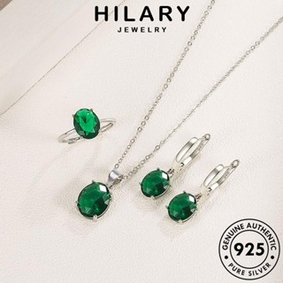 HILARY JEWELRY ผู้หญิง เครื่องประดับ ต้นฉบับ เครื่องประดับ 925 แท้ เงิน แฟชั่น สร้อยคอ แฟชั่น เกาหลี จี้ Silver ไพลิน S5