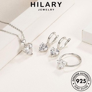 HILARY JEWELRY รูปหัวใจที่สร้างสรรค์ จี้ เครื่องประดับ แฟชั่น เงิน แท้ เครื่องประดับ ผู้หญิง สร้อยคอ เกาหลี Silver ต้นฉบับ ทับทิม 925 S8