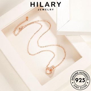 HILARY JEWELRY ต้นฉบับ แฟชั่น เงิน เครื่องประดับ ผู้หญิง สร้อยคอ มอยส์ซาไนท์ โรแมนติกเกี่ยวพัน เกาหลี Silver เครื่องประดับ ไดมอนด์ แท้ โกลด์ 925 จี้ S19