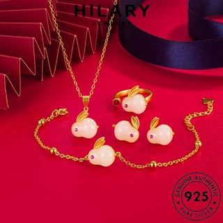 HILARY JEWELRY 925 กระต่ายน่ารัก เงิน แท้ จี้ เกาหลี แฟชั่น หยก ผู้หญิง เครื่องประดับ Silver ต้นฉบับ สร้อยคอ เครื่องประดับ S22