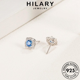 HILARY JEWELRY ผู้หญิง เงิน แฟชั่น เกาหลี จี้ เครื่องประดับ อความารีน แท้ เครื่องประดับ โคลเวอร์แฟชั่น ต้นฉบับ สร้อยคอ 925 Silver S23