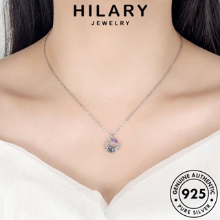 HILARY JEWELRY ผู้หญิง จี้ แฟชั่น 925 เงิน เครื่องประดับ สร้อยคอ แท้ ต้นฉบับ เกาหลี เครื่องประดับ ปลาวาฬหรูหราแสง มอยส์ซาไนท์ไดมอนด์ Silver S24