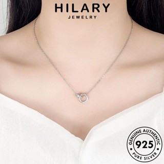 HILARY JEWELRY ต้นฉบับ เลขโรมันที่สง่างาม ผู้หญิง สร้อยคอ Silver เงิน เครื่องประดับ เครื่องประดับ จี้ แฟชั่น เกาหลี 925 แท้ S25