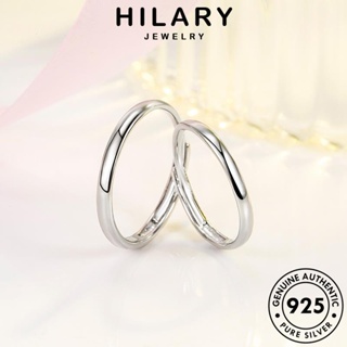 HILARY JEWELRY ต้นฉบับ แฟชั่น Silver แหวน เงิน วงกลมง่ายๆ เครื่องประดับ 925 เกาหลี คู่รัก เครื่องประดับ แท้ R305