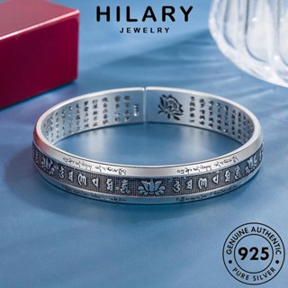 HILARY JEWELRY พระสูตรหัวใจวินเทจ เครื่องประดับ ผู้หญิง Silver แฟชั่น ผู้หญิง แท้ เกาหลี กำไลข้อมือ เครื่องประดับ เงิน ต้นฉบับ 925 กำไล B237