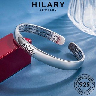 HILARY JEWELRY กำไลข้อมือ เครื่องประดับ ผู้หญิง กำไล ต้นฉบับ เกาหลี ผู้หญิง Silver ดอกบัววินเทจ แฟชั่น เงิน 925 แท้ เครื่องประดับ B238