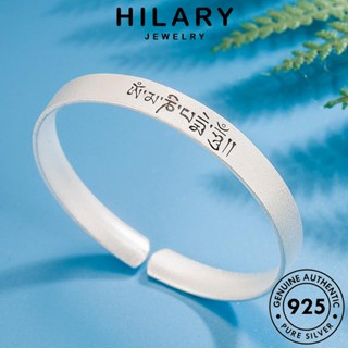 HILARY JEWELRY ต้นฉบับ ผู้หญิง กำไลข้อมือ ผู้หญิง เงิน 925 เครื่องประดับ เกาหลี มนต์หกอักขระย้อนยุค แฟชั่น แท้ เครื่องประดับ Silver กำไล B244