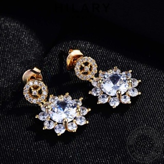 HILARY JEWELRY เงิน เกาหลี ทานตะวันสุดหรู สร้อยคอ เครื่องประดับ ต้นฉบับ จี้ มอยส์ซาไนท์ไดมอนด์ 925 แฟชั่น แท้ Silver เครื่องประดับ ผู้หญิง S91