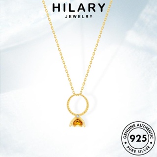 HILARY JEWELRY เครื่องประดับ เงิน Silver เกาหลี 925 สร้อยคอ แท้ ความคิดสร้างสรรค์ จี้ ผู้หญิง เครื่องประดับ ต้นฉบับ ซิทริน แฟชั่น S92