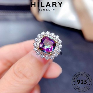 HILARY JEWELRY เครื่องประดับ แฟชั่น Silver ต้นฉบับ สี่เหลี่ยม เงิน ผู้หญิง เกาหลี มูนสโตน แท้ จี้ สร้อยคอ เครื่องประดับ 925 S110