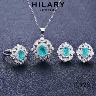 HILARY JEWELRY สร้อยคอ แฟชั่น จี้ รูปแบบแฟชั่น เครื่องประดับ เงิน อความารีน เครื่องประดับ แท้ 925 ต้นฉบับ เกาหลี Silver ผู้หญิง S124