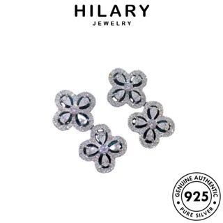 HILARY JEWELRY จี้ 925 มอยส์ซาไนท์ไดมอนด์ เครื่องประดับ ต้นฉบับ แฟชั่น เกาหลี ผู้หญิง แท้ Silver สร้อยคอ เครื่องประดับ โคลเวอร์อารมณ์ เงิน S166