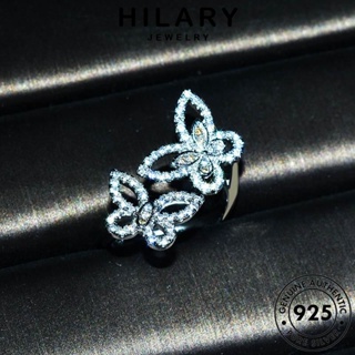 HILARY JEWELRY Silver ผู้หญิง ผีเสื้อแฟชั่น เครื่องประดับ จี้ มอยส์ซาไนท์ไดมอนด์ 925 แฟชั่น เครื่องประดับ แท้ สร้อยคอ ต้นฉบับ เกาหลี เงิน S171