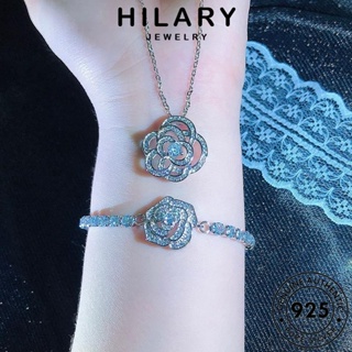 HILARY JEWELRY สร้อยคอ ผู้หญิง เงิน อารมณ์เพิ่มขึ้น จี้ แฟชั่น มอยส์ซาไนท์ไดมอนด์ เกาหลี Silver 925 เครื่องประดับ แท้ ต้นฉบับ เครื่องประดับ S181