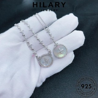 HILARY JEWELRY เกาหลี เครื่องประดับ เครื่องประดับ แฟชั่น 925 ไม้กางเขนที่สวยงาม ต้นฉบับ จี้ Silver แท้ สร้อยคอ มอยส์ซาไนท์ไดมอนด์ เงิน ผู้หญิง S188