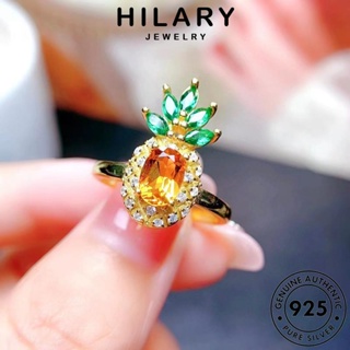 HILARY JEWELRY แฟชั่น จี้ เกาหลี Silver เครื่องประดับ เงิน ต้นฉบับ แท้ 925 ซิทริน สร้อยคอ เครื่องประดับ สับปะรดสร้างสรรค์ ผู้หญิง S215