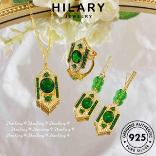 HILARY JEWELRY เงิน แฟชั่น มรกต จี้ ต้นฉบับ แฟชั่น Silver เครื่องประดับ สร้อยคอ เครื่องประดับ เกาหลี แท้ ผู้หญิง 925 S256