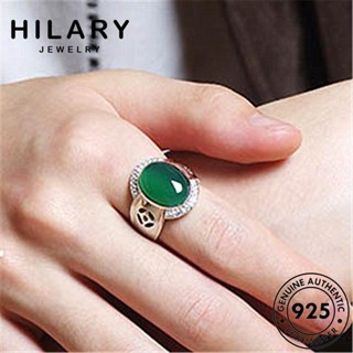 HILARY JEWELRY ต้นฉบับ วงรีวินเทจ แหวน แฟชั่น แท้ เกาหลี ผู้ชาย เครื่องประดับ เครื่องประดับ 925 ทองหยก Silver เงิน R68