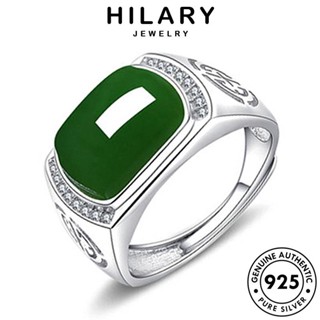 HILARY JEWELRY สไตล์ชาติพันธุ์ย้อนยุค เงิน Silver หยก แท้ ต้นฉบับ เครื่องประดับ แหวน 925 เกาหลี แฟชั่น ผู้หญิง เครื่องประดับ R247