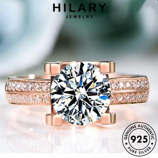 HILARY JEWELRY เครื่องประดับ แหวน สไตล์หัววัวที่สร้างสรรค์ มอยส์ซาไนท์ ไดมอนด์ เงิน Silver แท้ เกาหลี ต้นฉบับ ผู้หญิง 925 เครื่องประดับ โกลด์ แฟชั่น R327