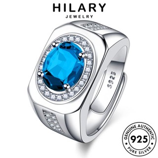 HILARY JEWELRY แท้ 925 ต้นฉบับ แหวน อความารีน ผู้หญิง แฟชั่น Silver เกาหลี เครื่องประดับ เงิน วงรีวินเทจ เครื่องประดับ R485