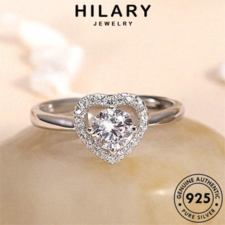 HILARY JEWELRY เครื่องประดับ เกาหลี 925 รักแฟชั่น เงิน ผู้หญิง แฟชั่น แท้ เครื่องประดับ Silver ต้นฉบับ แหวน มอยส์ซาไนท์ไดมอนด์ R625