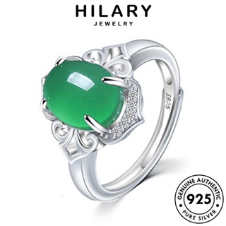 HILARY JEWELRY ต้นฉบับ ผู้หญิง แท้ หยก แฟชั่น วงรีวินเทจ 925 เกาหลี Silver เครื่องประดับ เครื่องประดับ เงิน แหวน R630