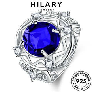 HILARY JEWELRY ผู้หญิง Silver แท้ 925 เกาหลี เครื่องประดับ เงิน แหวน รอบที่หรูหรา เครื่องประดับ มรกต ต้นฉบับ แฟชั่น R877