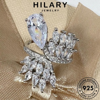 HILARY JEWELRY เครื่องประดับ เครื่องประดับ แหวน แท้ แฟชั่น ปีกที่สร้างสรรค์ เงิน ต้นฉบับ เกาหลี 925 Silver ผู้หญิง มอยส์ซาไนท์ไดมอนด์ R918