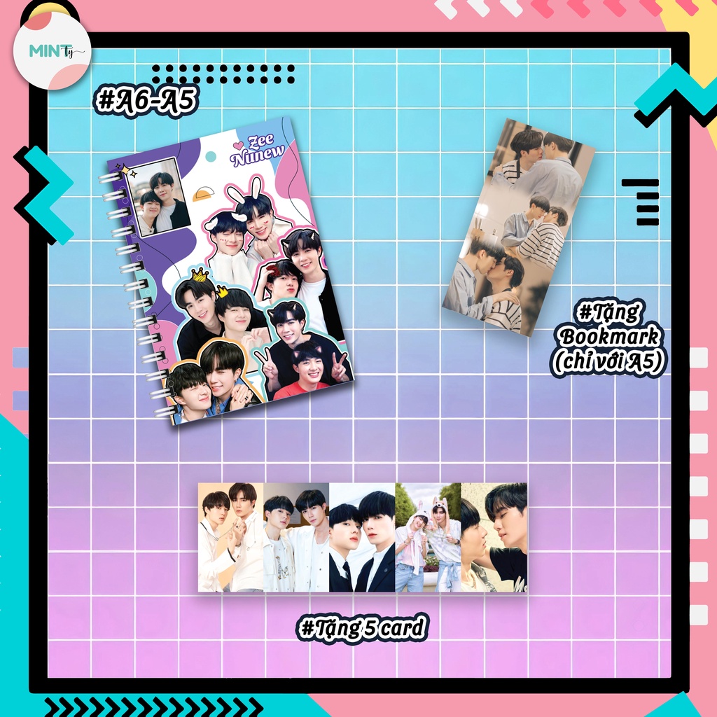 XO [Handmade] Spring NoteBook - NoteBook A5 A6 Zee Nunew Couple