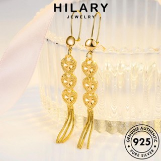 HILARY JEWELRY เครื่องประดับ ต่างหู ผู้หญิง Silver ลูกพีช เกาหลี แท้ ต้นฉบับ 925 แฟชั่น ตุ้มหู ทอง เครื่องประดับ หนีบ เงิน ห่วง E747