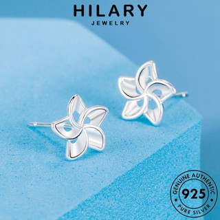 HILARY JEWELRY หนีบ เครื่องประดับ ห่วง เครื่องประดับ ผู้หญิง แฟชั่น กลีบดอก เกาหลี ต้นฉบับ ต่างหู ทอง ตุ้มหู 925 แท้ Silver เงิน E752