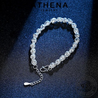 ATHENA JEWELRY เครื่องประดับ กำไล เครื่องประดับ แฟชั่น ต้นฉบับ กำไลข้อมือ แท้ 925 Silver ลูกกลวงแฟชั่น ผู้หญิง เงิน เกาหลี ผู้หญิง B27