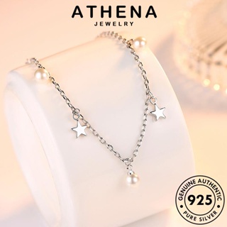 ATHENA JEWELRY ผู้หญิง เครื่องประดับ เงิน กำไล ดาวที่เรียบง่าย แฟชั่น เครื่องประดับ ผู้หญิง กำไลข้อมือ เกาหลี ไข่มุก Silver 925 แท้ ต้นฉบับ B41