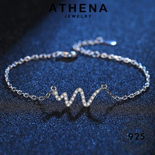 ATHENA JEWELRY แฟชั่น ผู้หญิง กำไลข้อมือ ต้นฉบับ เครื่องประดับ ผู้หญิง 925 มอยส์ซาไนท์ไดมอนด์ Silver กำไล เกาหลี อิเล็กโทรแกรมความรักที่สร้างสรรค์ แท้ เงิน เครื่องประดับ B67