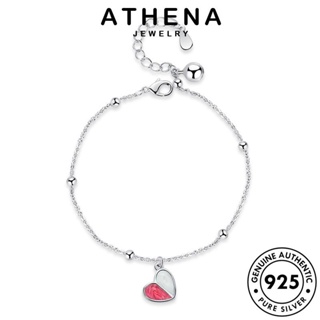 ATHENA JEWELRY กำไลข้อมือ กำไล เงิน 925 ผู้หญิง เกาหลี หัวใจน่ารัก ผู้หญิง เครื่องประดับ คริสตัล ต้นฉบับ เครื่องประดับ แท้ แฟชั่น Silver B110