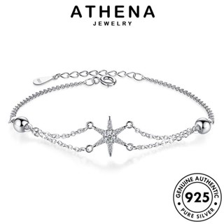 ATHENA JEWELRY กำไลข้อมือ 925 รูปหกเหลี่ยมบุคลิกภาพ แท้ เกาหลี กำไล เครื่องประดับ มอยส์ซาไนท์ไดมอนด์ Silver แฟชั่น ผู้หญิง เงิน ต้นฉบับ เครื่องประดับ ผู้หญิง B111