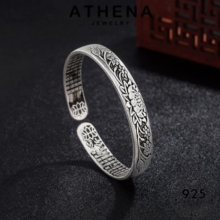 ATHENA JEWELRY 925 แท้ ผู้หญิง เครื่องประดับ ต้นฉบับ เกาหลี ผู้หญิง Silver กำไลข้อมือ เงิน ดอกบัววินเทจ กำไล แฟชั่น เครื่องประดับ B139