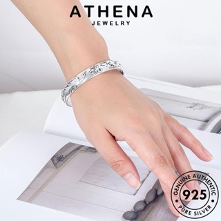 ATHENA JEWELRY กำไล เครื่องประดับ ผู้หญิง 925 ผู้หญิง ต้นฉบับ แฟชั่น เครื่องประดับ เกาหลี Silver แท้ กำไลข้อมือ มังกรเรโทรและภาพประกอบของนกฟีนิกซ์ เงิน B191