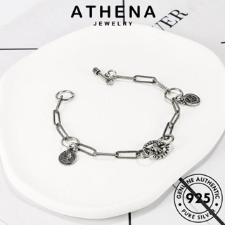 ATHENA JEWELRY เครื่องประดับ แฟชั่น ผู้หญิง เงิน Silver แท้ ภาพประกอบแนววินเทจ กำไลข้อมือ ต้นฉบับ 925 เกาหลี เครื่องประดับ ผู้หญิง กำไล B202