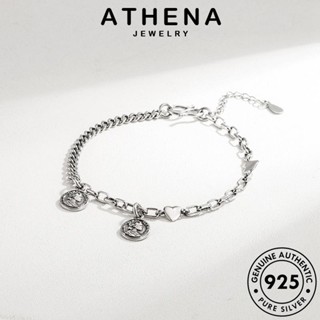 ATHENA JEWELRY ผู้หญิง เงิน แท้ รูปแบบราชินีวินเทจ เครื่องประดับ Silver ผู้หญิง เครื่องประดับ แฟชั่น 925 กำไลข้อมือ เกาหลี ต้นฉบับ กำไล B206