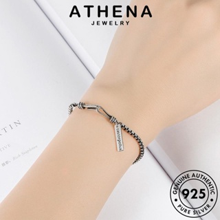 ATHENA JEWELRY 925 ผู้หญิง ผู้หญิง ต้นฉบับ เกาหลี เครื่องประดับ แท้ ตัวอักษรส่วนบุคคล เงิน เครื่องประดับ กำไล Silver แฟชั่น กำไลข้อมือ B212