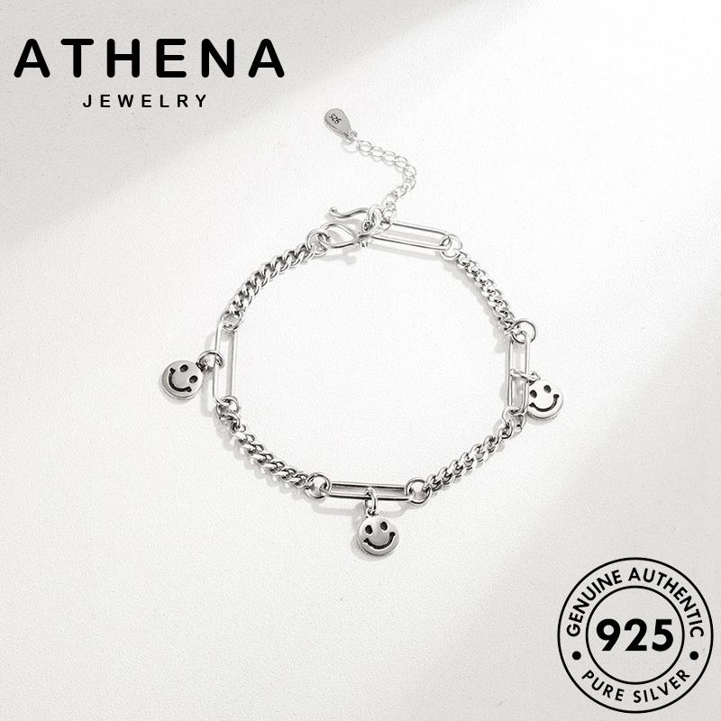 ATHENA JEWELRY แท้ เครื่องประดับ Silver ผู้หญิง กำไล แฟชั่น เงิน 925 วินเทจ มอยส์ซาไนท์ไดมอนด์ กำไลข้อมือ ผู้หญิง ต้นฉบับ เครื่องประดับ เกาหลี M056